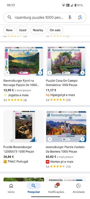 Puzzles diversos 1000 peças