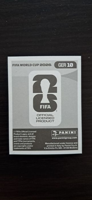 Cromo futebol de Kimmich(Mundial 2026)da Panini