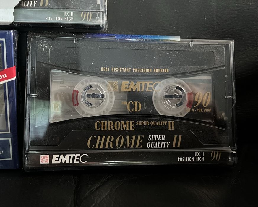 3 Nowe Kasety Magnetofonowe EMTEC Chrome Super Quality II 90 , BASF 60 Chrome Extra II