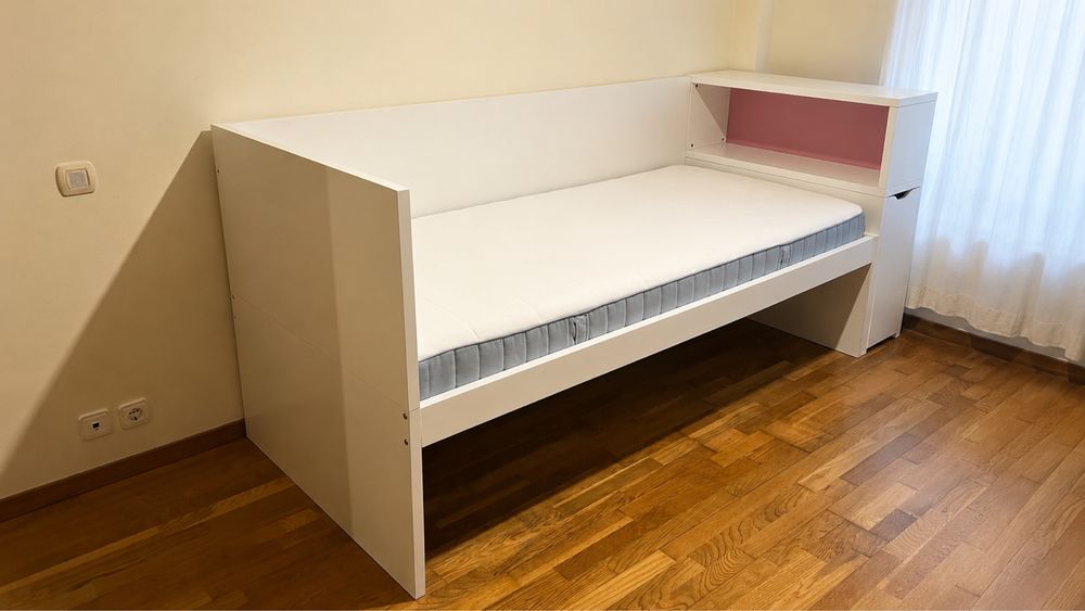Cama criança (ikea) com arrumação + colchão