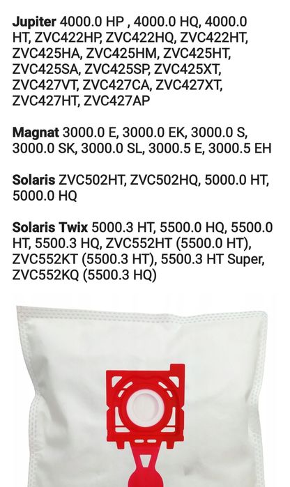 Worki do odkurzaczy ZELMER /9 szt/