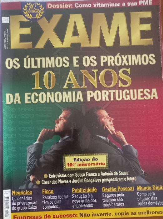 edição do 10.° aniversário da revista Exame de 1999