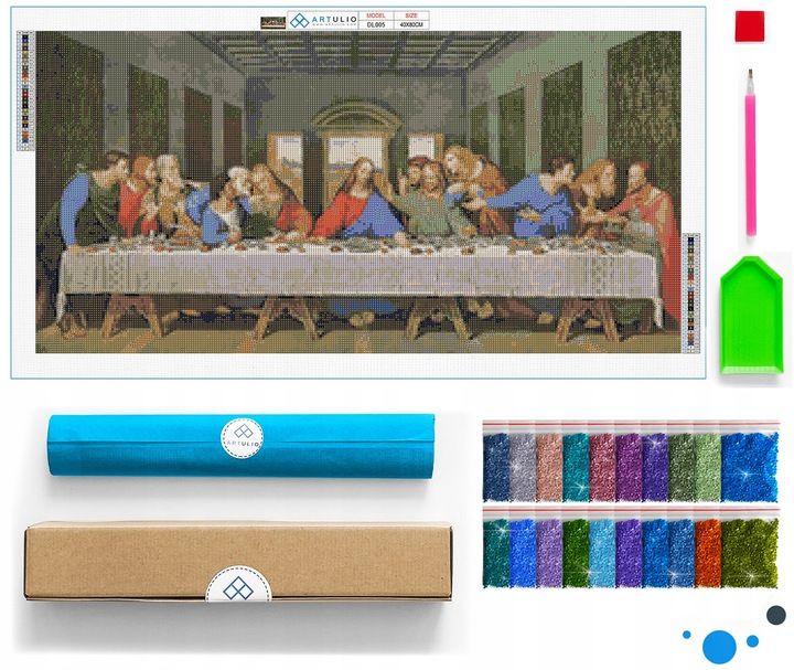 Haft Diamentowy Ostatnia Wieczerza B. Duży 80x40cm Diamond Painting Mo