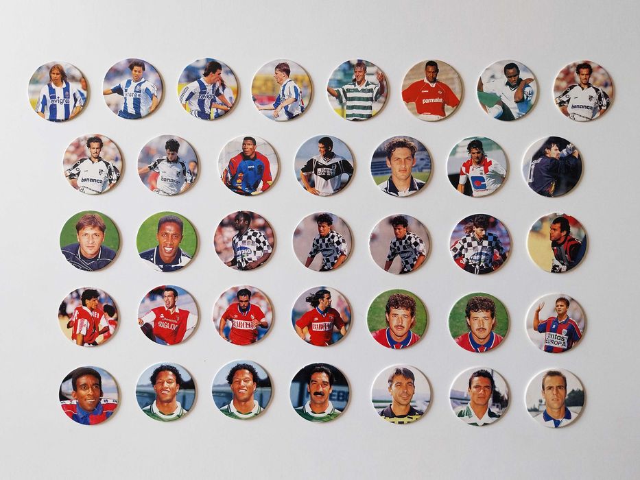 36 tazos (32 diferentes) FUTEBOL 95-96 | Panini lote ou venda a vulso