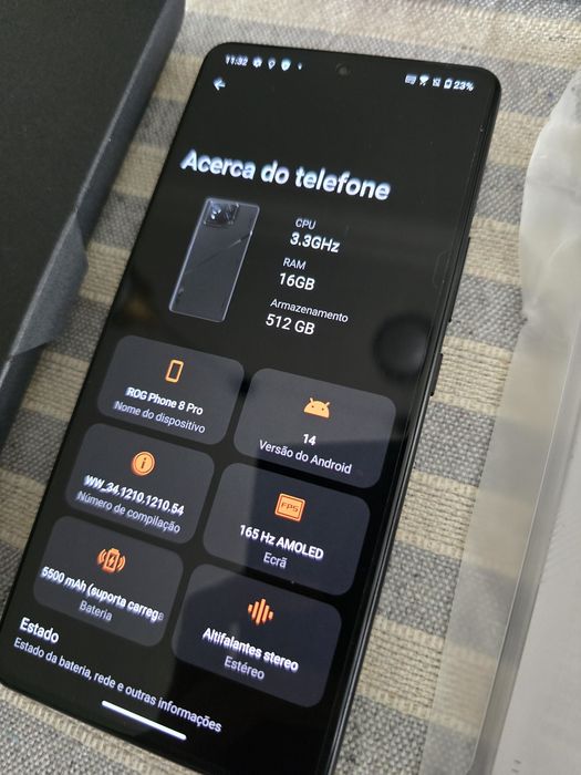 Gaming Asus Rog Phone 8 Pro 16/512GB e 7 + Cooler. Troca/retoma.Fatura