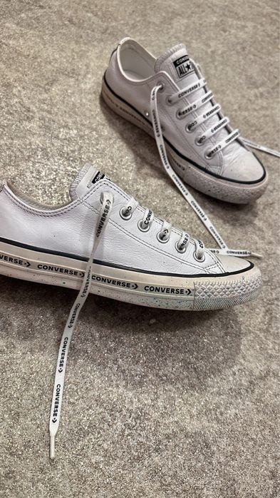 Кожаные кеды Converse