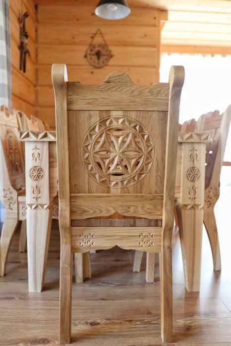 Stół góralski z litego drewna jesion dąb ręcznie wykonany na wymiar