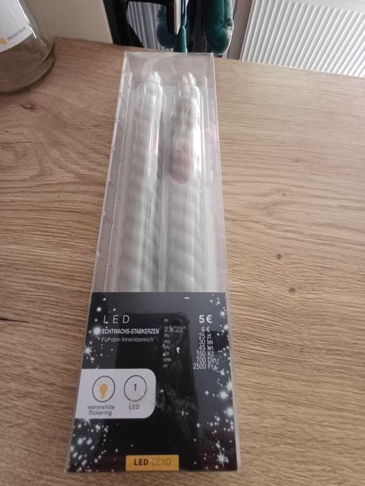 Świece led z prawdziwego wosku 2 sztuki