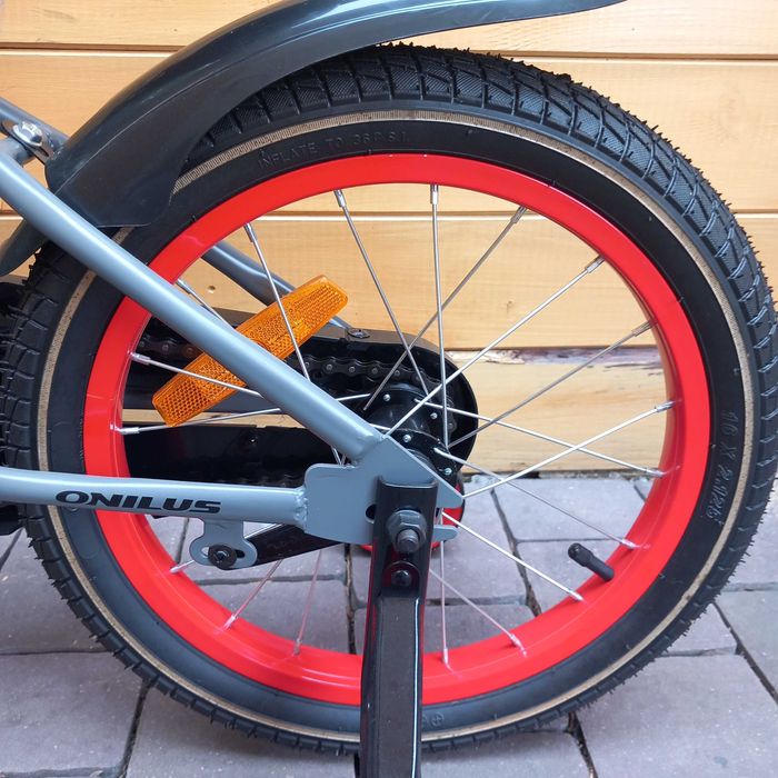 ROWER  dziecięcy ONILUS 16" cali RIPER BOY black red czarno czerwony