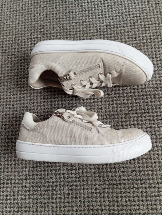 damskie kremowo srebrne sneakersy Jenny r. 37