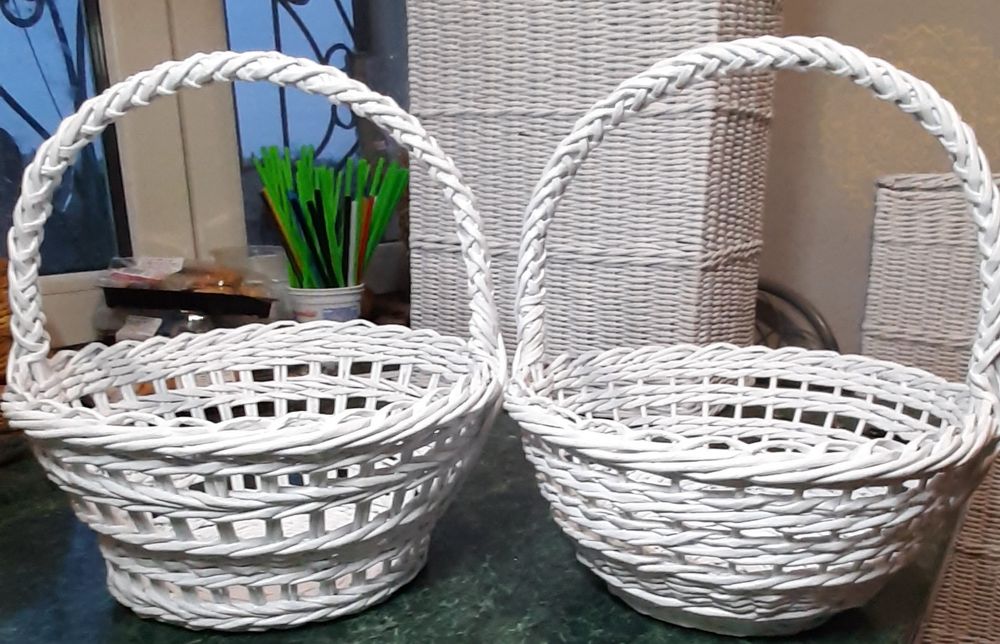 Плетеные  корзинки для водохреща, короба, шкатулки