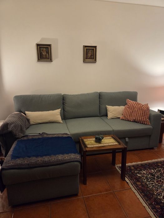 Sofá-cama IKEA BÅRSLÖV de 3 lugares com chaise longue – Excelente estado