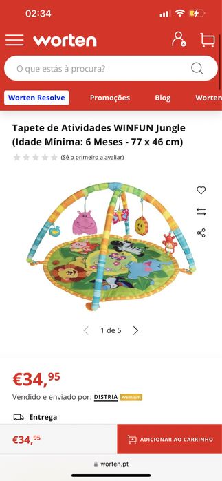 Tapete de atividades de bebe