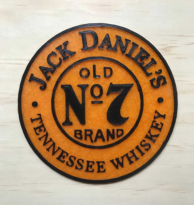Base para copos Jack Daniel's / Base copos personalizável-Impressão 3D