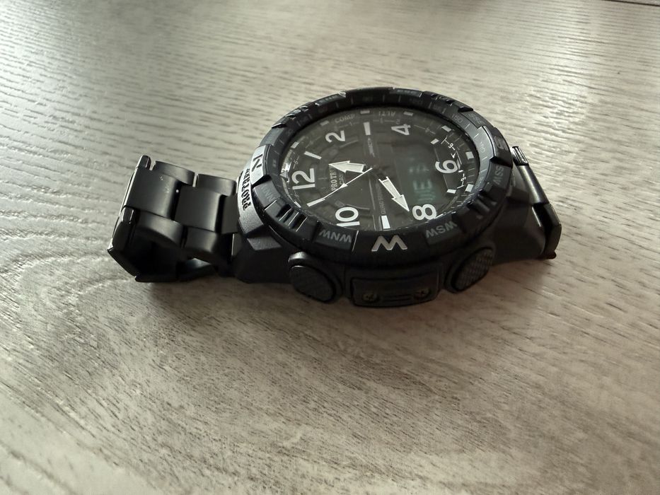 Casio Protrek Quad Sensor Bluetooth Sync Titanium