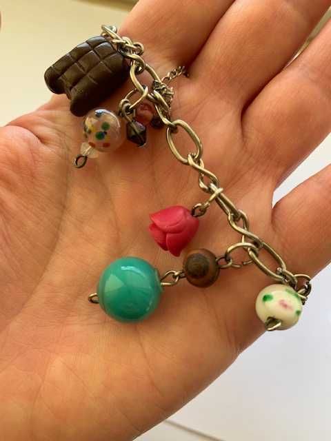 Браслет для девочки Сладкоежка - шоколад, кекс, торт, розочка подарок