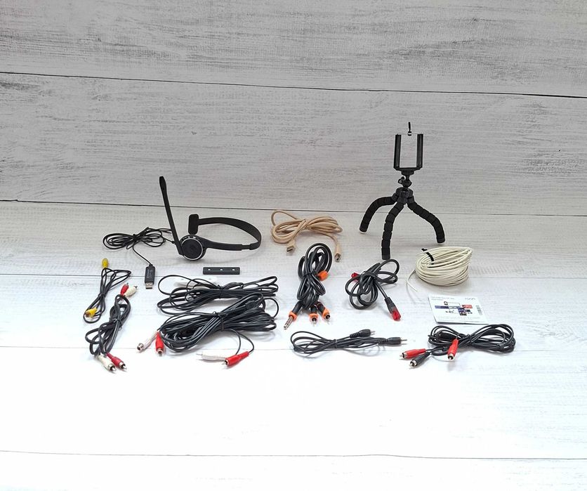 Słuchawki Kable AUX Audio Kabel 1x RCA 2x RCA Światłowód USB RJ11 RJ45 Przewód do drukarki Laptopa PC 15 El