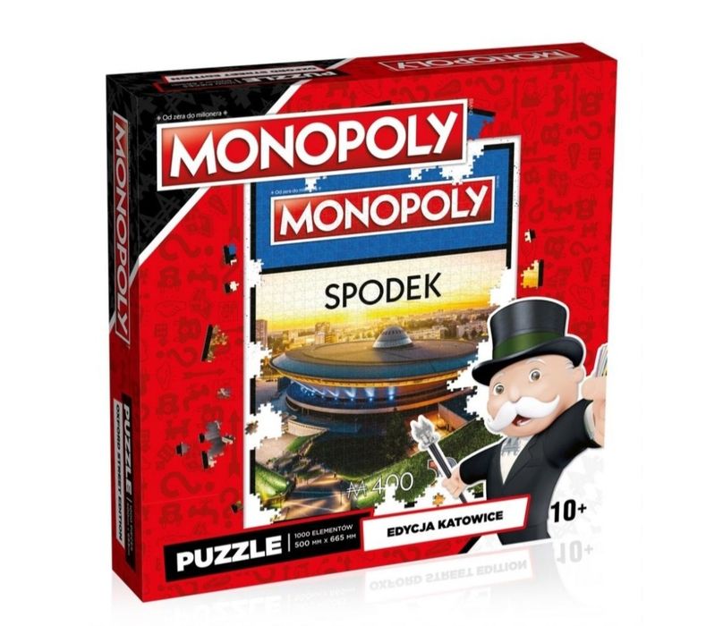 Nowe Puzzle Katowice Spodek Monopoly 1000 elementów puzle prezent