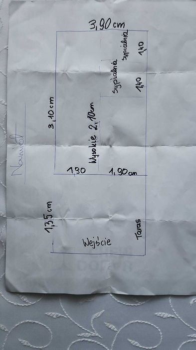 Namiot z przedsionkiem - nieużywany