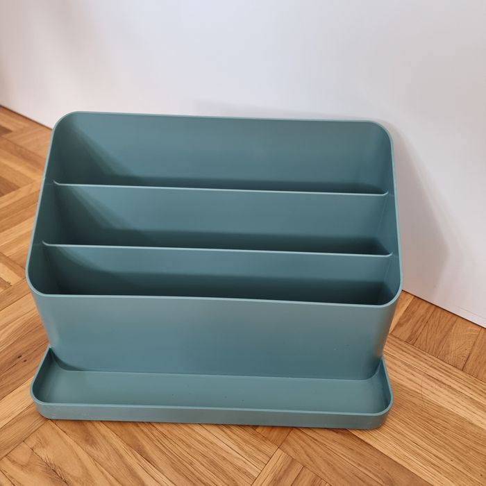 Zielony organizer na biurko przegrody na dokumenty 28 cm