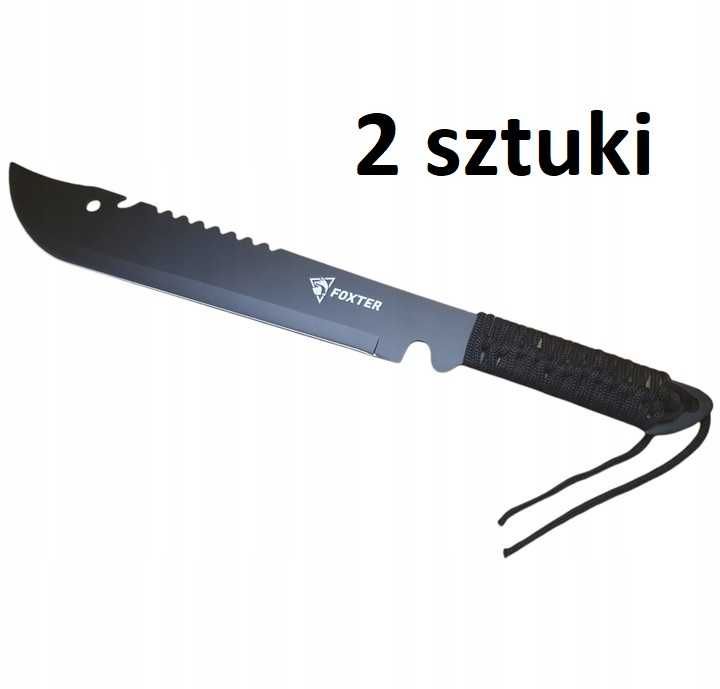 2szt: Duża czarna maczeta miecz nóż 50cm