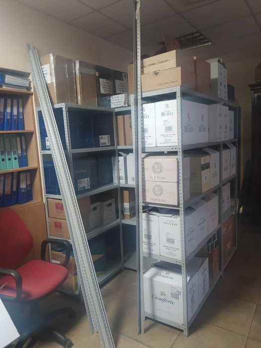 Стеллаж металлический на болтах архив в магазин офис производитель