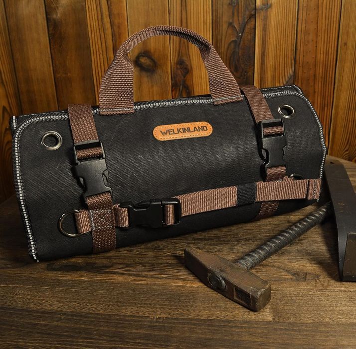 Welkinland Wytrzymała Woskowana Z Płótna - 15-Kieszeniowy Na Narzędzia
