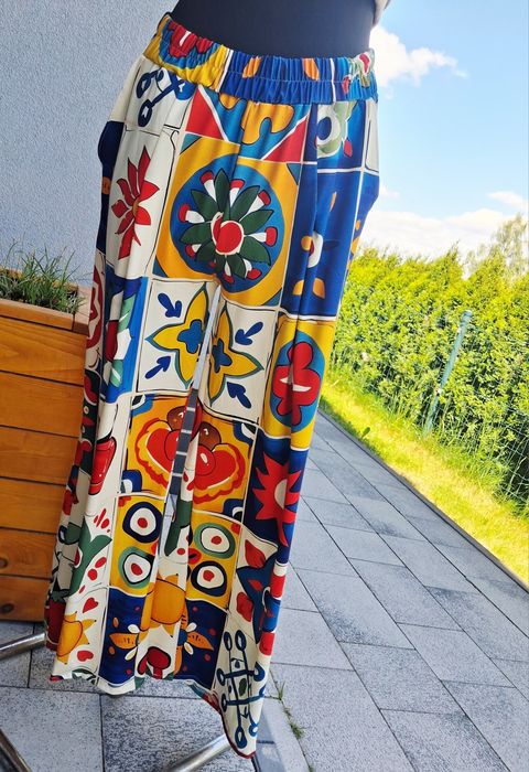 Spodnie damskie szerokie / handmade/ jersey
