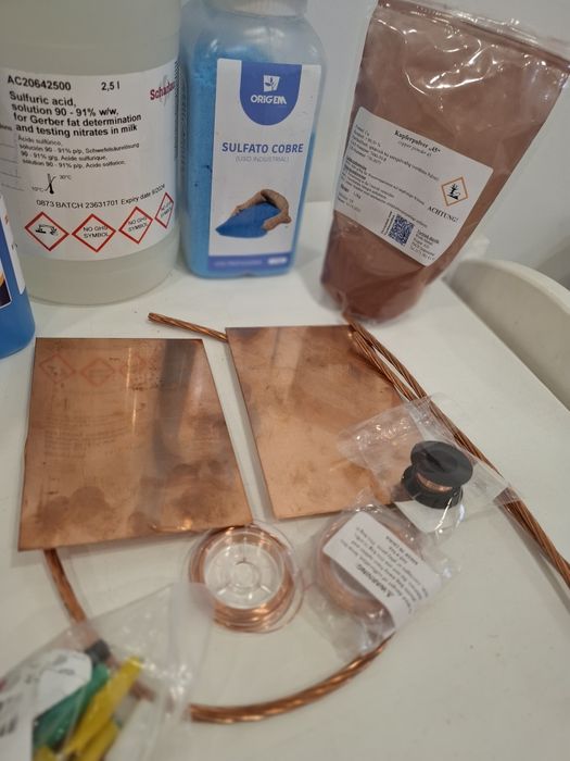 Kit completo Electroforming tecnica fabulosa para criar joias em cobre