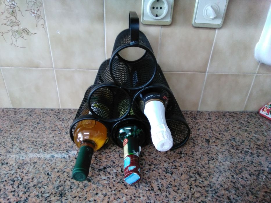 Garrafeira porta-garrafas de metal nova adega cozinha casa quarto apartamento vivenda gabinete escritório.