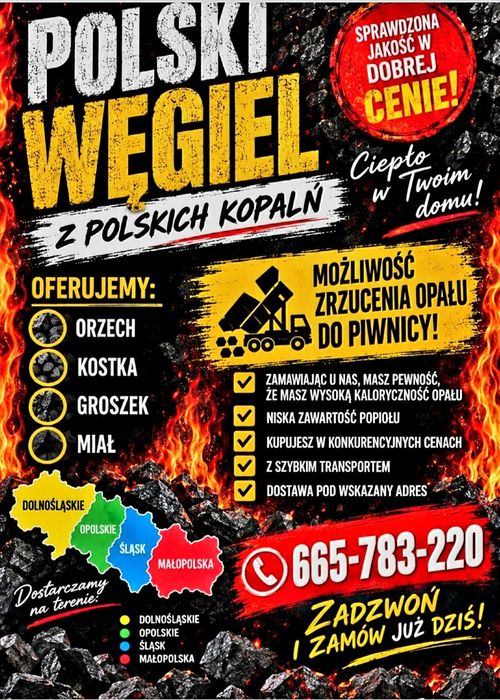 Węgiel-Opał     Orzech/Kostka/Groszek/Miał