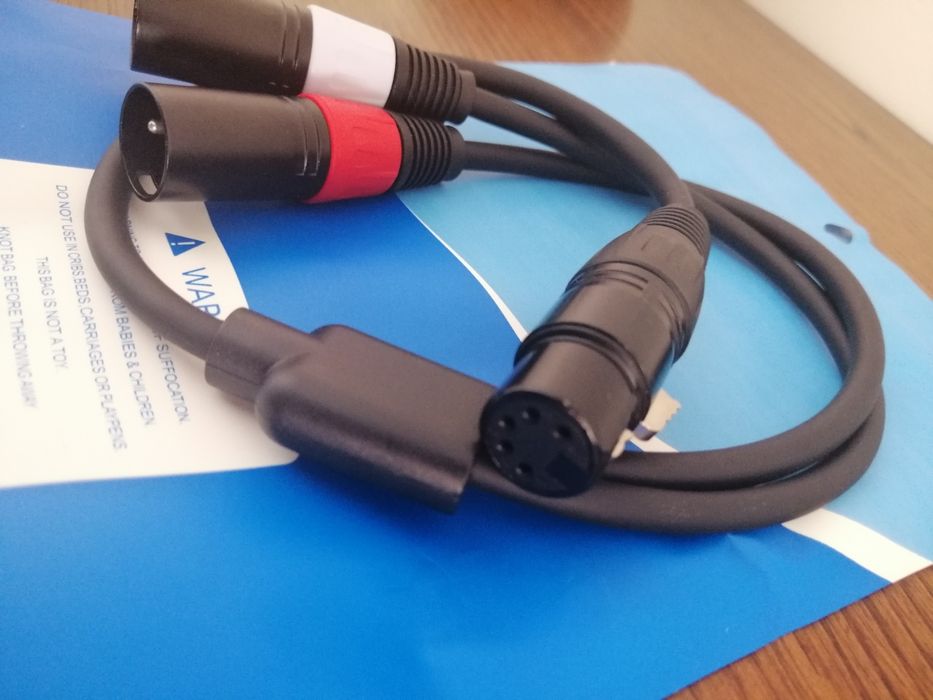 Cabos xlr para ficha din 5 pinos