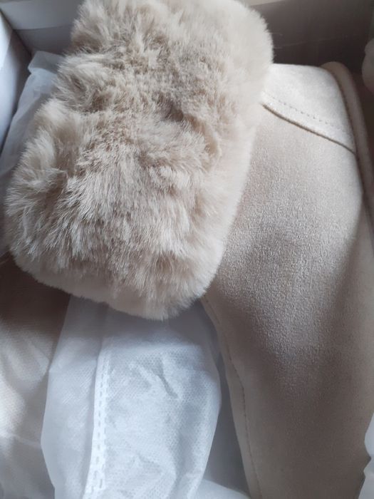 Botki damskie. Beżowe.