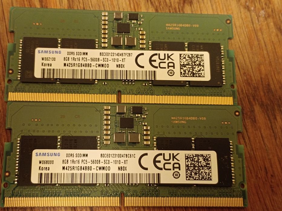 Pamięć RAM DDR5 2x8gb Samsung