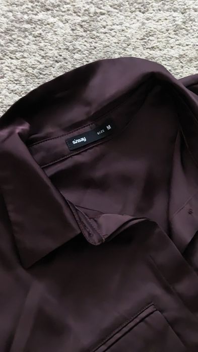 Burgundowa koszula Sinsay M