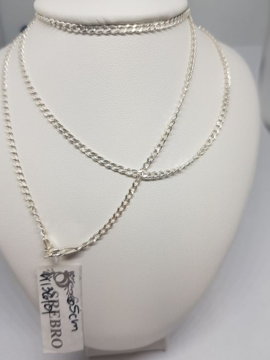 Srebrny łańcuszek splot pancerka srebro 925 długość 65cm