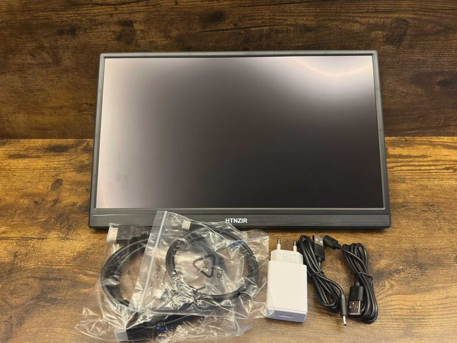HTNZIR Dotykowy przenośny monitor FullHD 15.6" USB-C HDMI PC PS5/Xbox