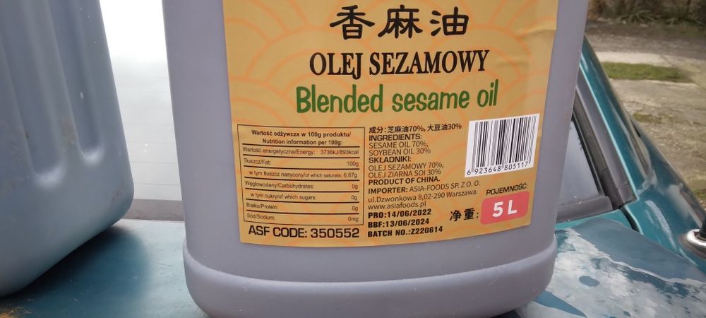 Olej sezamowy 5l