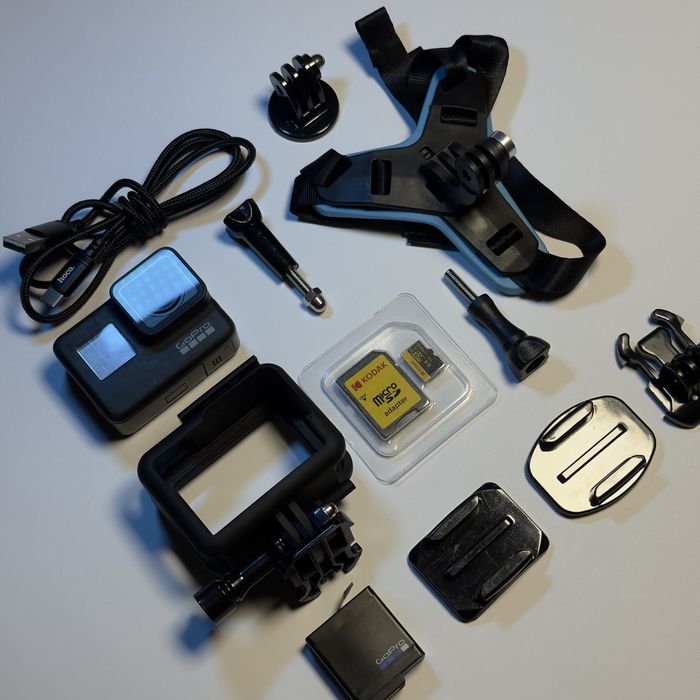 GoPro 7 Black з комплектом аксесуарів та флешкою 64 гб (гопро, гоупро) Кращий варінт для початківців! Зйомка рибалки, спорту, та багато інших пригод