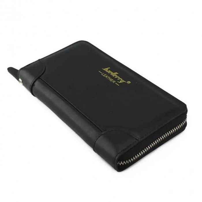 Кошелек кожаный мужской Baellerry leather black.