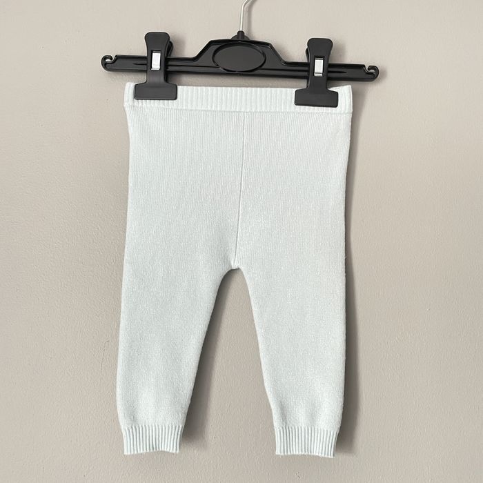 M&S spodnie sweterkowe błękitne wiskoza 3 - 6 M
