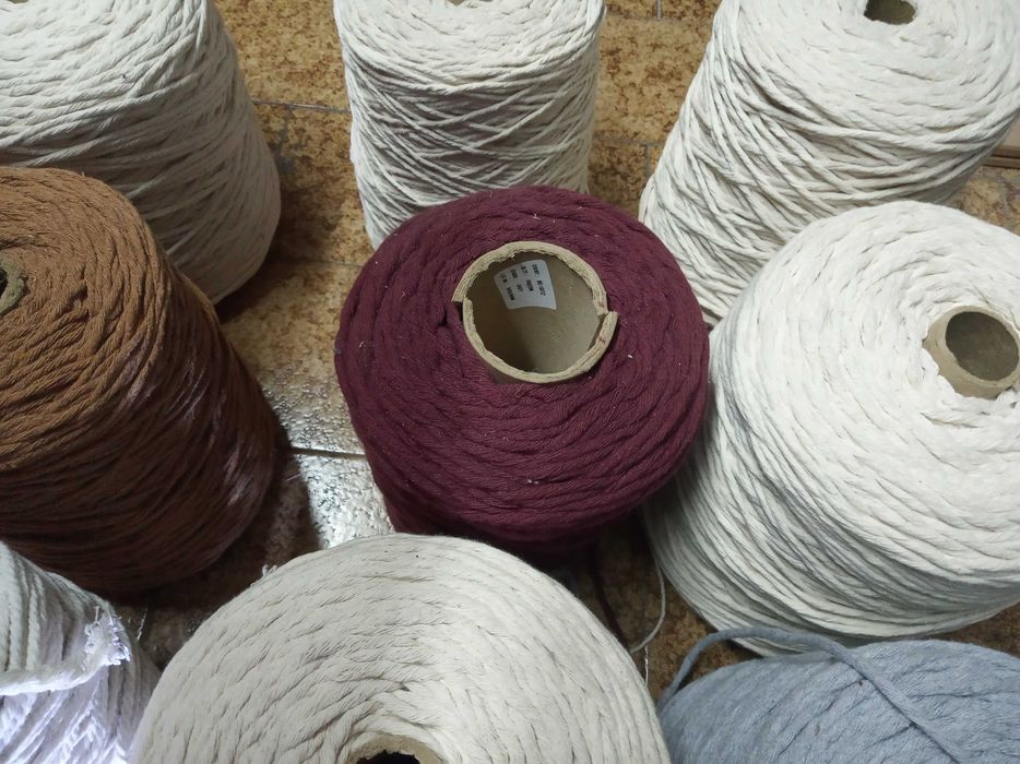 Fio de Macramé Algodão Bobines 3 e 5mm