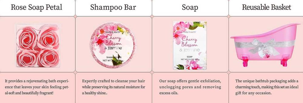 Набор для СПА процедур (ванны, душа), бренд BODY & EARTH, 8 предметов