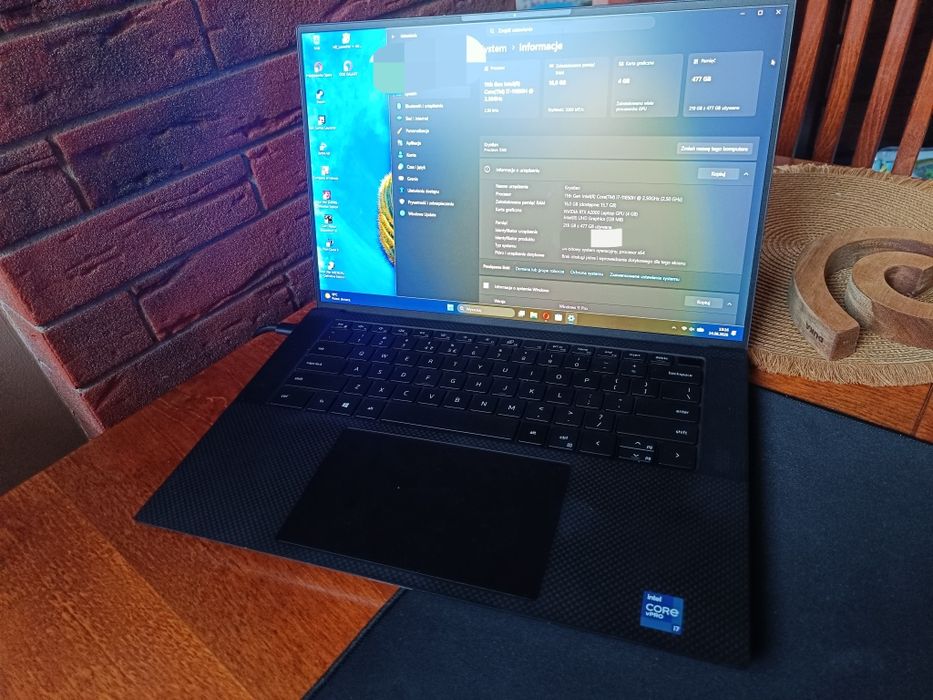 DELL Precision 5560 i7-11850H 16GB RAM SSD WD SN730 NVMe 512GB M.2  RTX A2000 WIN 11  Pro