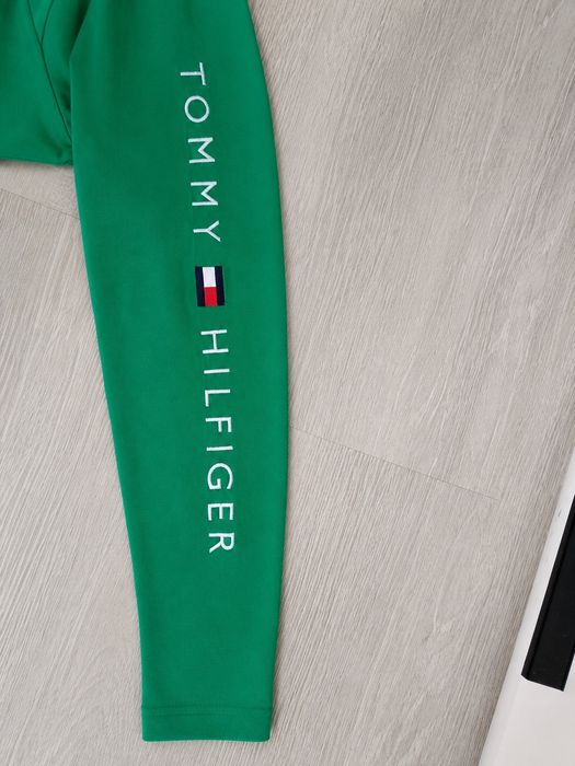 Tommy Hilfiger zielona bluzka longsleeve XL Slim Fit oryginalna