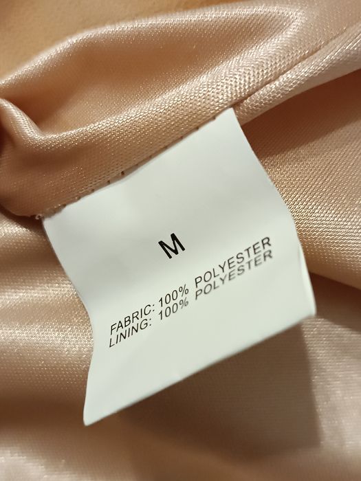 Pudrowa brzoskwiniowa sukienka balowa  maxi romantic coquette