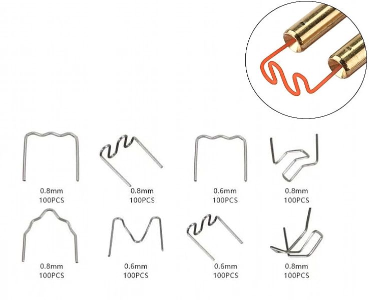 Zszywki Do Spawania Plastiku Zgrzewarka 0,6 / 0,8Mm Rs Mix Rodzajów 80