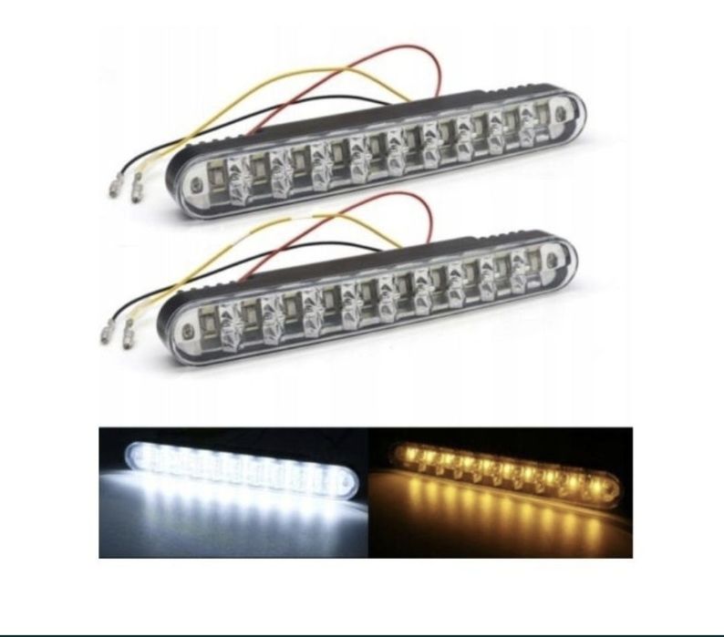 Światła do Jazdy Dziennej LED z KIERUNKOWSKAZEM DRL 60 LED Komplet #12