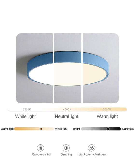 [NOVO] Candeeiro de teto LED Azul 50cm 36W