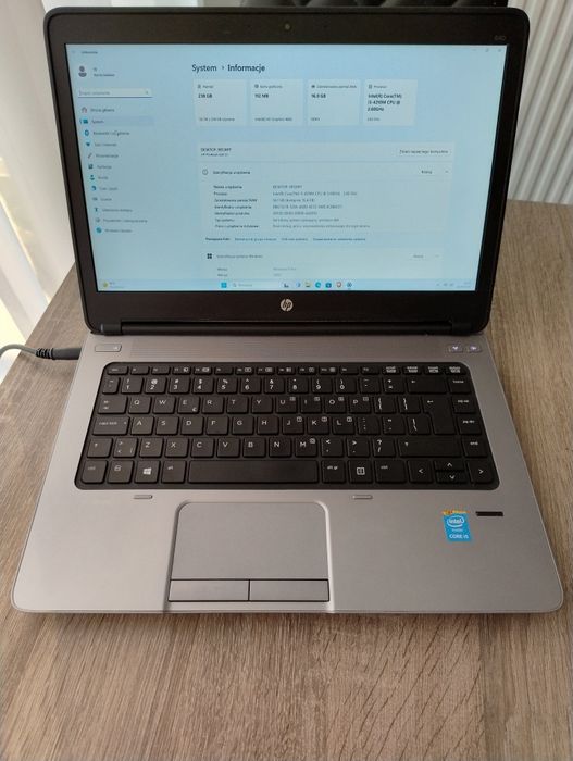 Laptop z DVD i SSD HP Probook 640 G1